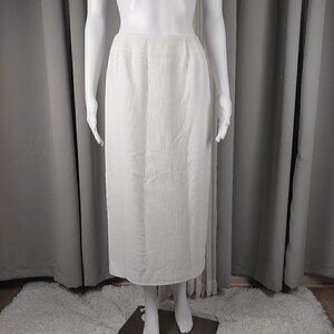 Larry Levine Petite Suits White Pencil Maxi Skirt Size 6P